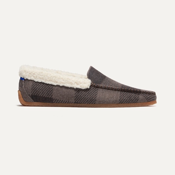 Rothy\'s The Men\'s Slipper - Brown Buffalo Check Size 10 247_Men_sClog_Dove_Side_5762.  main image 3